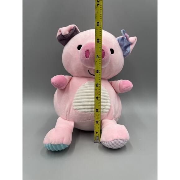 Make Believe Ideas Pink Pig Sitting Plush 8.5” Weighted Stuffed Animal - Picture 3 of 7